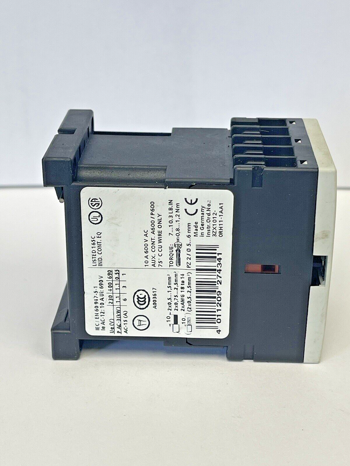 SIEMENS - 3RH1140-1BB40 - CONTACTOR - 10 AMP · 4 N.O · 690 VAC · COIL: 24 VDC