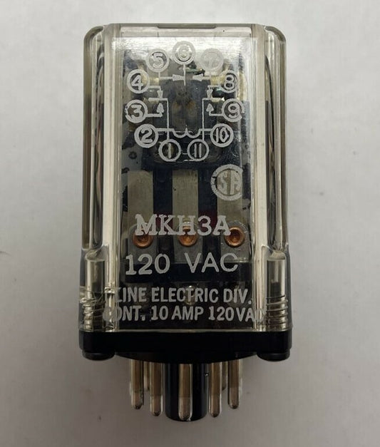 LINE ELECTRIC MKH3A RELAY 10A 120VAC COIL 120VAC