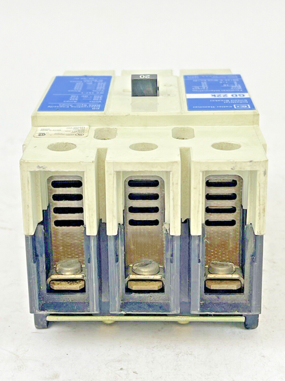 CUTLER-HAMMER - GD3020 - INDUSTRIAL CIRCUIT BREAKER - 3 POLE, 20 AMP, 480 V