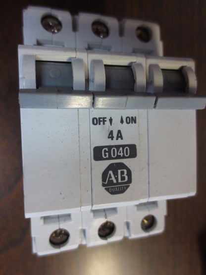 ALLEN-BRADLEY 1492-CB3, Ser. B CIRCUIT BREAKER 4A, 3-POLE - G040