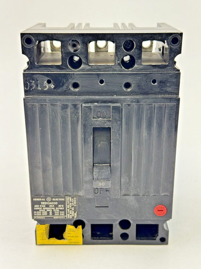 GE - TED134030 - INDUSTRIAL CIRCUIT BREAKER - 3 POLE/480 VAC/30A