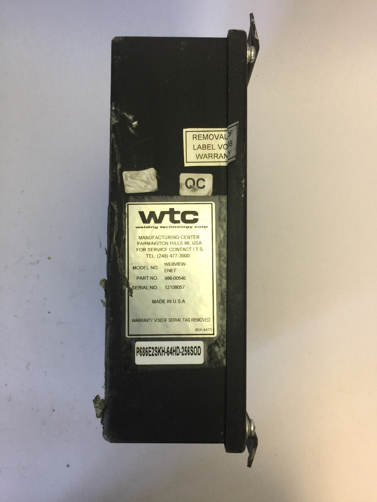 WELDING TECHNOLOGY WEBVIEW-ENET 986-0054E  WELD CONTROL ETHERNET TERMINAL USIP