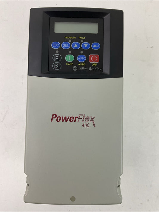 ALLEN BRADLEY POWERFLEX 400 22C-D022N103 SER B FRN 8.01 AC DRIVE OUTPUT 0-460VAC