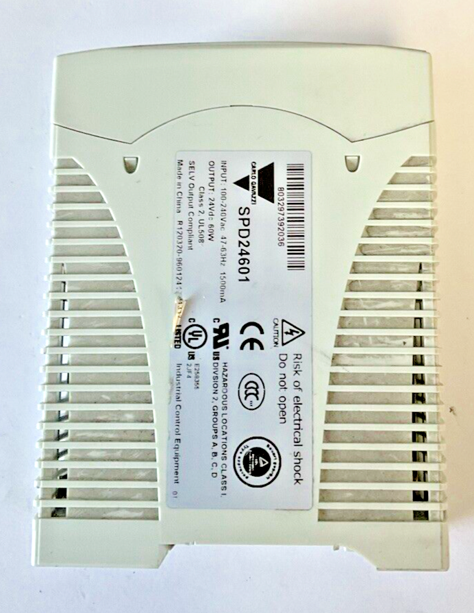 CARLO GAVAZZI SPD24601 POWER SUPPLY AC/DC CONVERTER 24VDC 2.5A 240VAC 47-63HZ