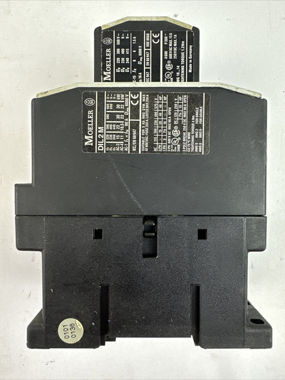 MOELLER DIL 2M CONTACTOR 600VAC 90A COIL 240V 60HZ 22 DIL AUXILIARY CONTACT