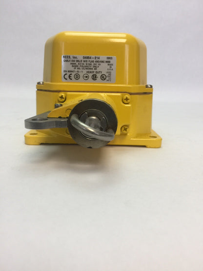 REES 04954-214 CABLE OPERATED SWITCH DOUBLE END LATCH PLATE 25# TRIP FORCE *2NO/