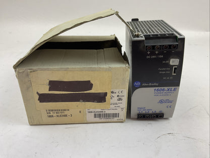 ALLEN BRADLEY 1606-XLE240E-3 DC POWER SUPPLY SER A OUTPUT 24-28VDC 10-8.6A