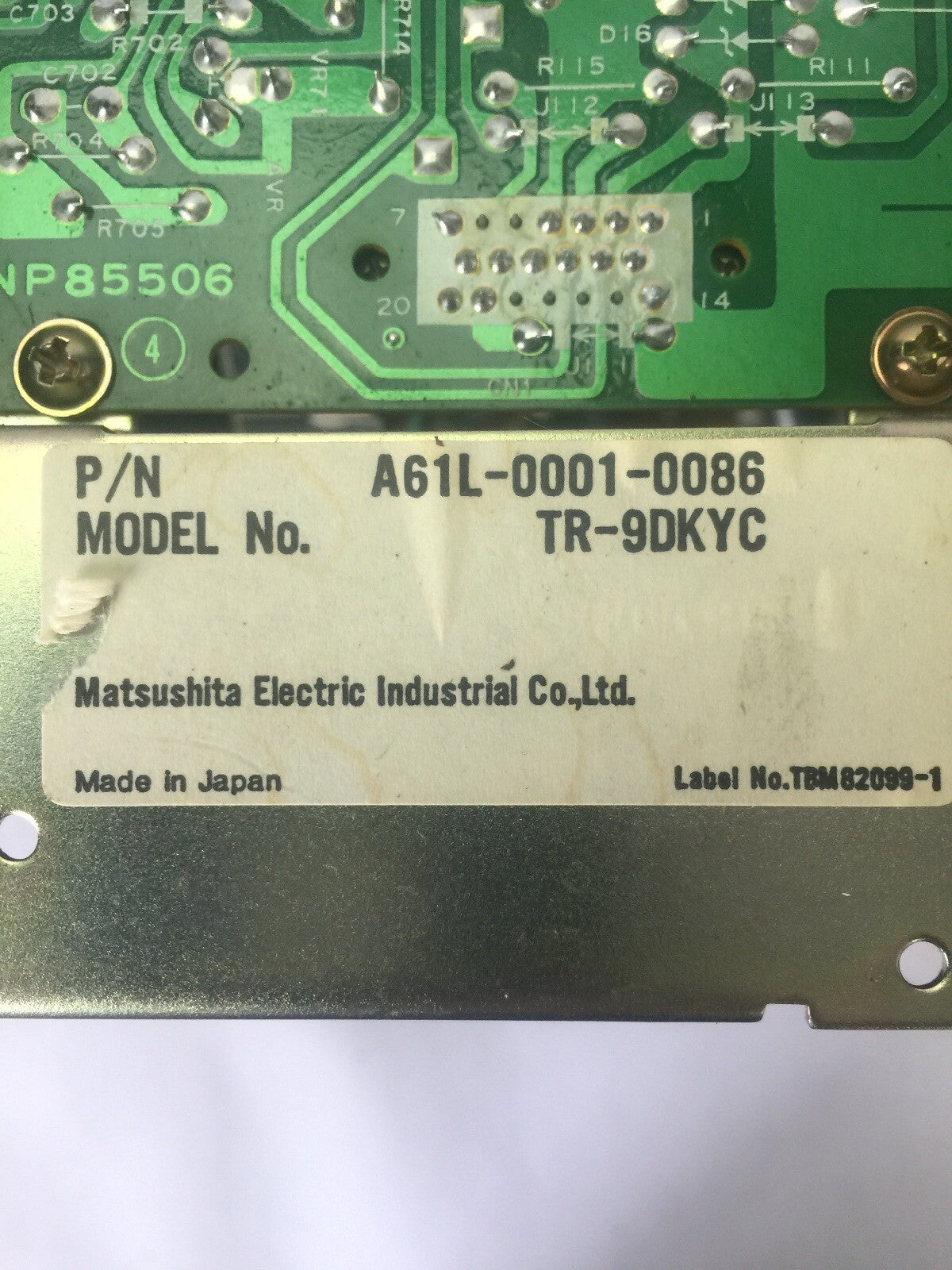 FANUC A02B-0083-C101 SERIES O-TT 9" OPERATOR CONTROL PANEL  A61L-0001-0086