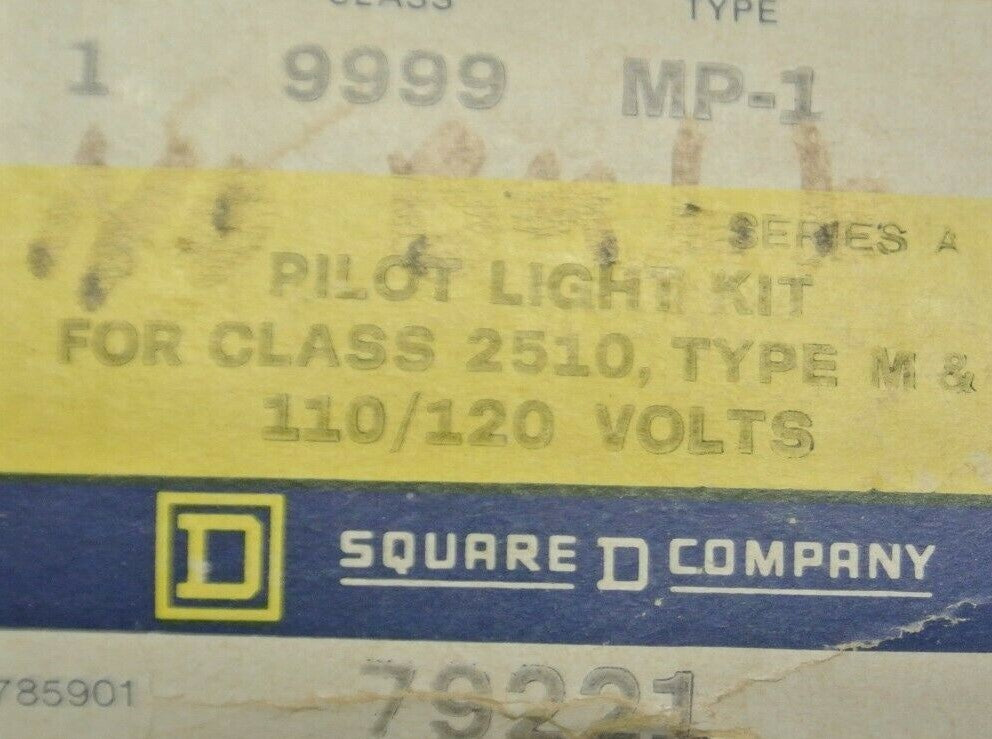 SQUARE D / 9999 MP-1 PILOT LIGHT KIT / RED / for 2510 M & T / 120V / NEW SURPLUS