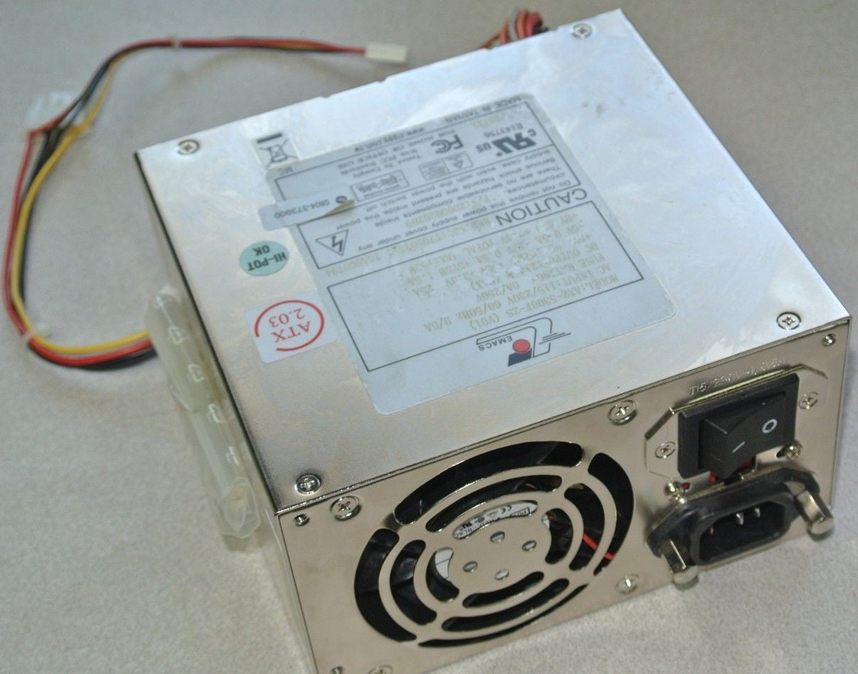 EMACS / ATX - AX2-5300F-2S POWER SUPPLY 115/230V 9/5A - FOR PARTS or NOT WORKING