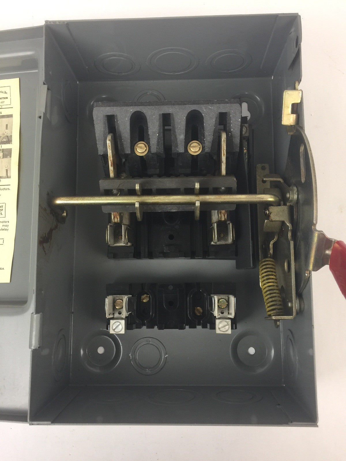 WESTINGHOUSE HF322N HEAVY DUTY FUSIBLE SAFETY SWITCH 60A 240VAC 250VDC