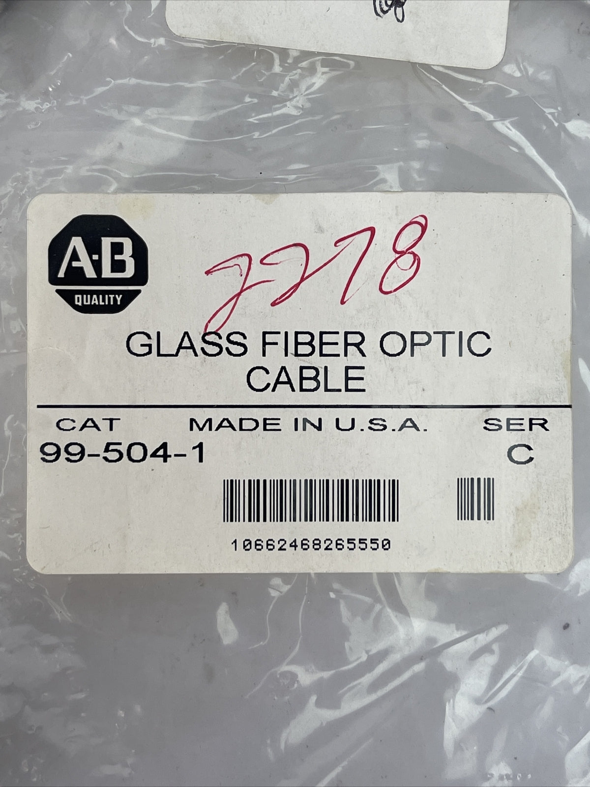 ALLEN BRADLEY 99-504-1 GLASS FIBER OPTIC CABLE SER C