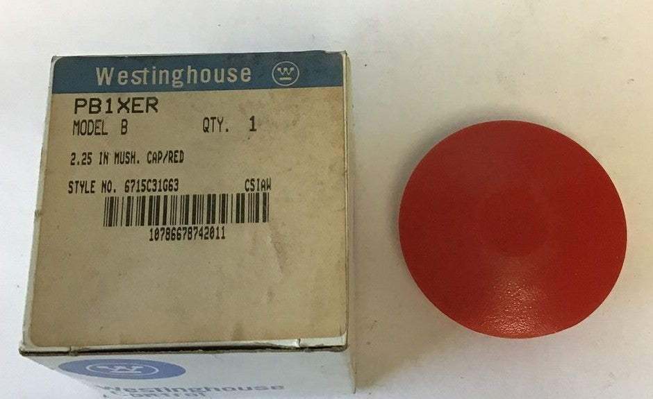 WESTINGHOUSE PB1XER 2.25 IN MUSHROOM CAP RED MODEL B ***LOTOF3***