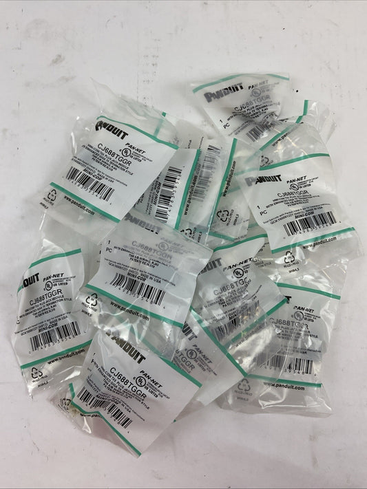 PANDUIT CJ688TGGR MINI-COM TX6 PLUS JACK MODULE (LOT OF 15)