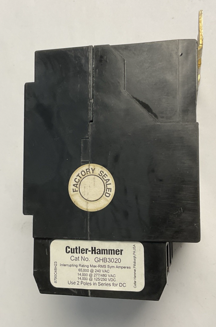 CUTLER HAMMER GHB3020 CIRCUIT BREAKER 20A 480VAC 250VDC 3P