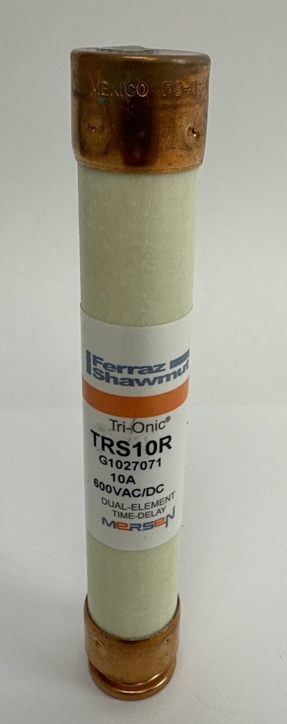 FERRAZ SHAWMUT TRS10R 10A 600V TRI-ONIC DUAL ELEMENT TIME DELAY FUSE CLASS RK5