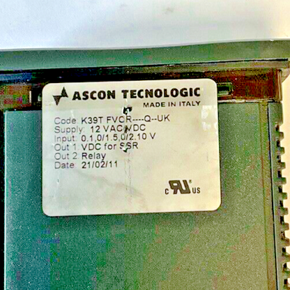 ASCON TECHOLOGIC K39 DISPLAY CONTROLLER K39T FVCR----Q--UK 12VAC/VDC