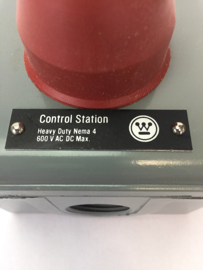 WESTINGHOUSE TYPE HDW PUSHBUTTON CONTROL STATION 600V HEAVY DUTY NEMA 4