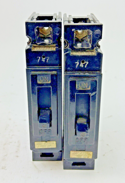 GE **LOT OF 2** - TEF113015 - CIRCUIT BREAKER - 1 POLE/15A/277 VAC