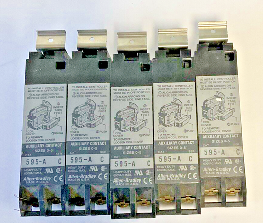 ALLEN BRADLEY 595-A AUXILIARY CONTACT SER.C SZ 0-5 ***LOTOF5***