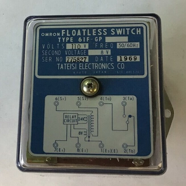OMRON 61F-GP FLOATLESS SWITCH 110VAC 50/60HZ