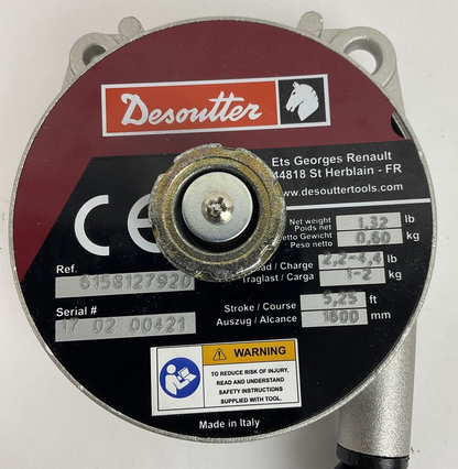DESOUTTER 6158127920 TOOL BALANCER 2.2-4.4LBS 5.25FT STROKE 1500MM