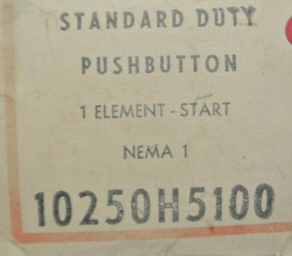 CUTLER-HAMMER 10250H5100 STANDARD DUTY PUSHBUTTON / "START" / NEW SURPLUS