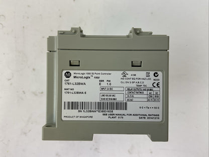 ALLEN BRADLEY 1761-32BWA SER E FW 1.0 MICROLOGIX 1000 32 POINT CONTROLLER