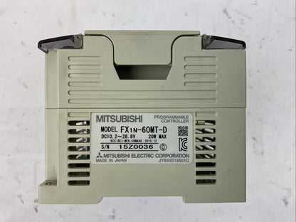 MITSUBISHI FX1n-60MT-D 10.2-28.8VDC 20W PROGRAMMABLE CONTROLLER