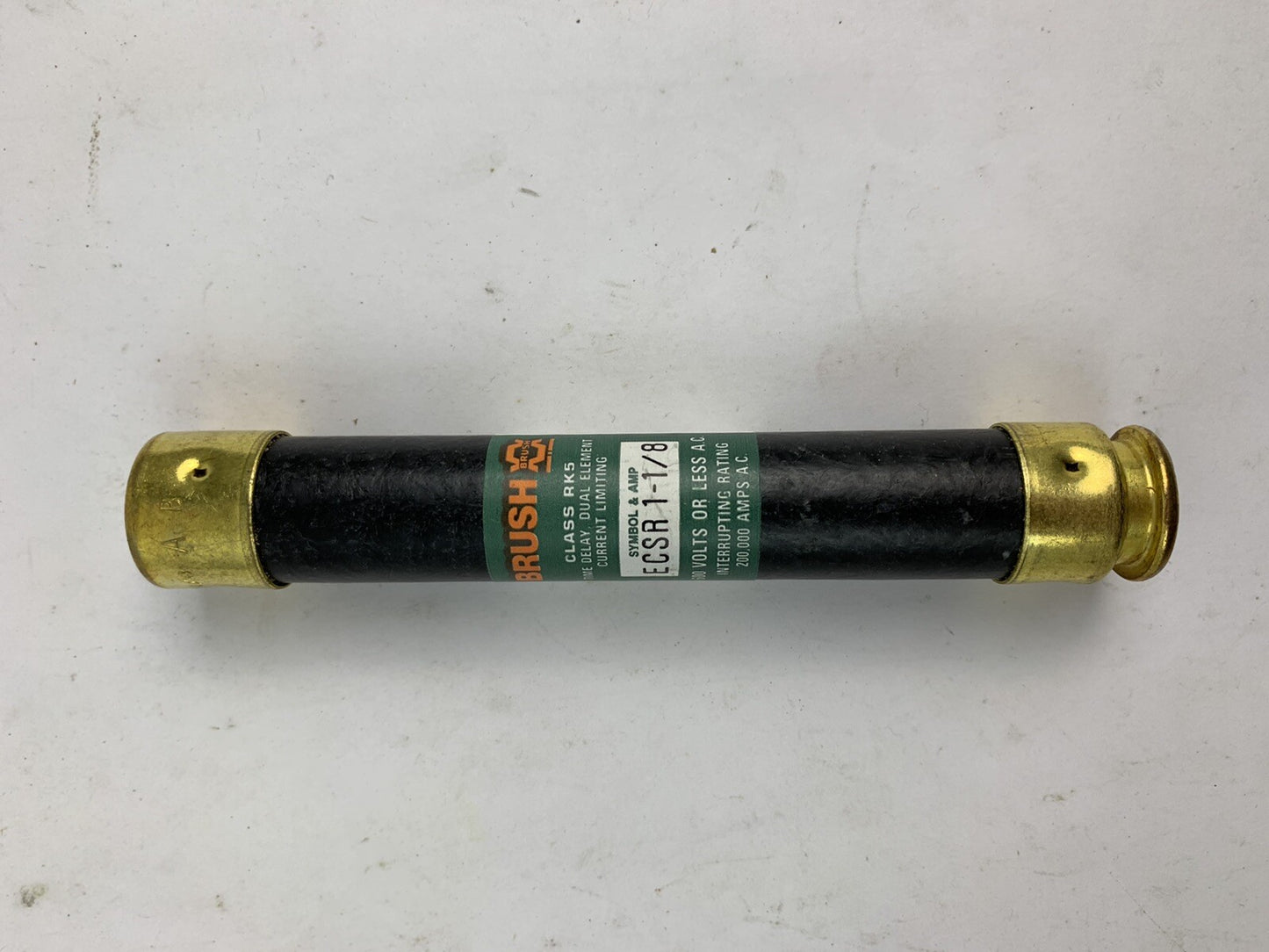 Brush Reliance Time-Delay Dual-Element ECSR1-1/8 1 1/8A 600V Fuse "Lot of 10"