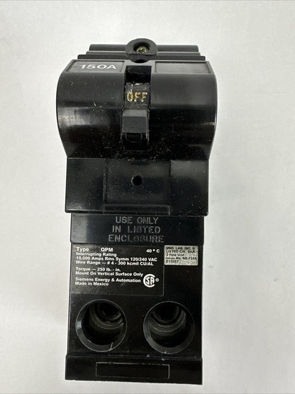 SIEMENS QPM2150 CIRCUIT BREAKER 150AMP 2POLE 120/240VAC