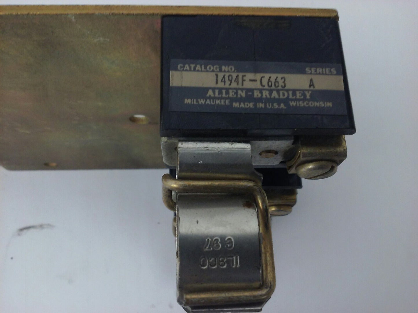 ALLEN BRADLEY 1494F-C663 SER. A,FUSE BLOCK ADAPTER PLATE KIT, W/ X-401979 30A