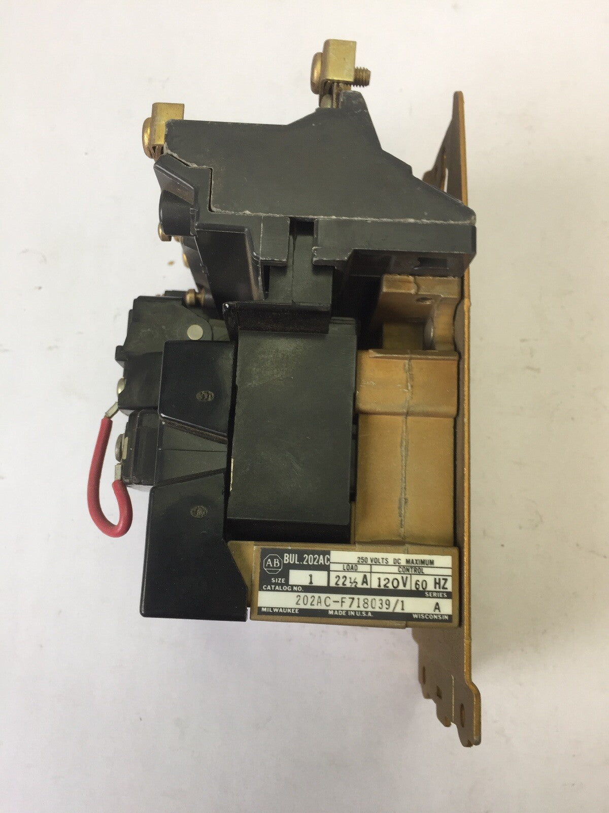 ALLEN BRADLEY 202AC-F718039/1 DC CONTACTOR 250VDC 3NO-1NC 71A86 COIL 120V 60HZ