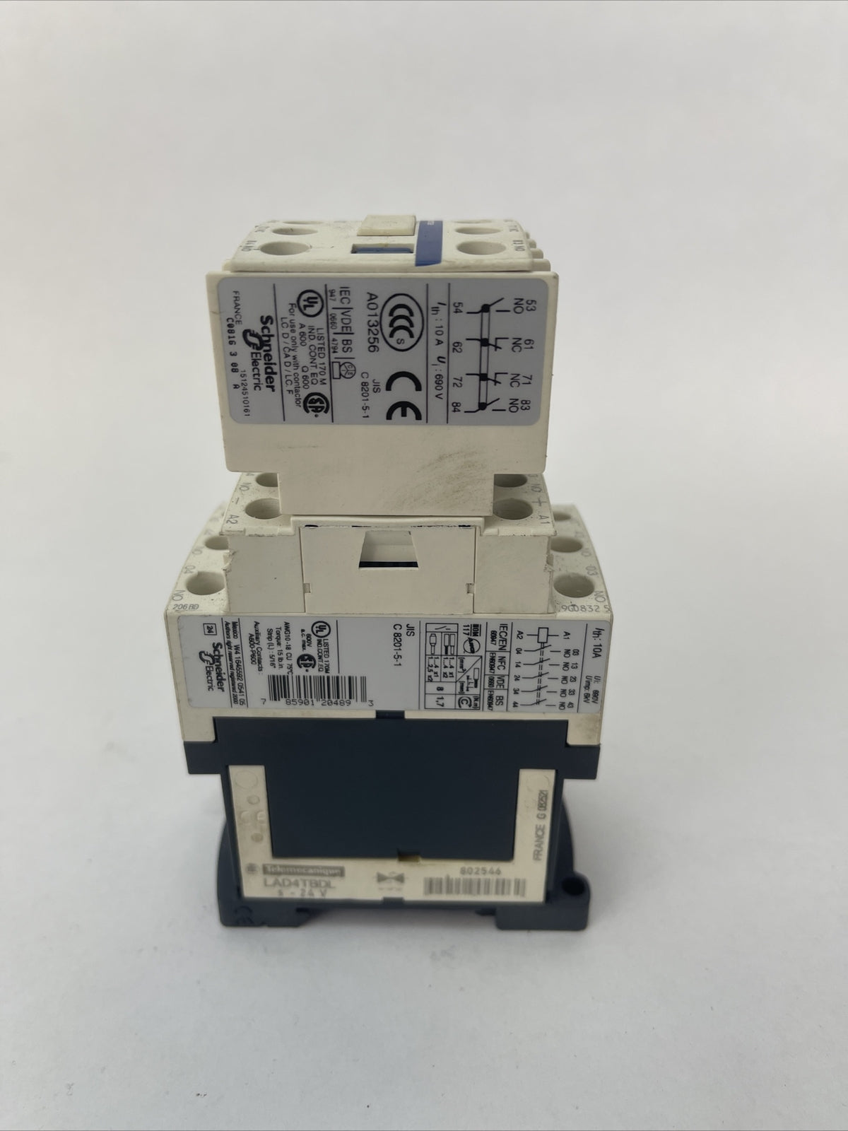 TELEMECANIQUE CAD50BD CONTACTOR 10A 600VAC COIL 24VDC LAD4TBDL 5-24V LADN22 LA1