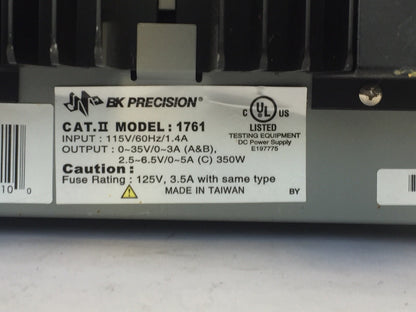BK PRICISION CAT II MODEL 1761 DC POWER SUPPLY