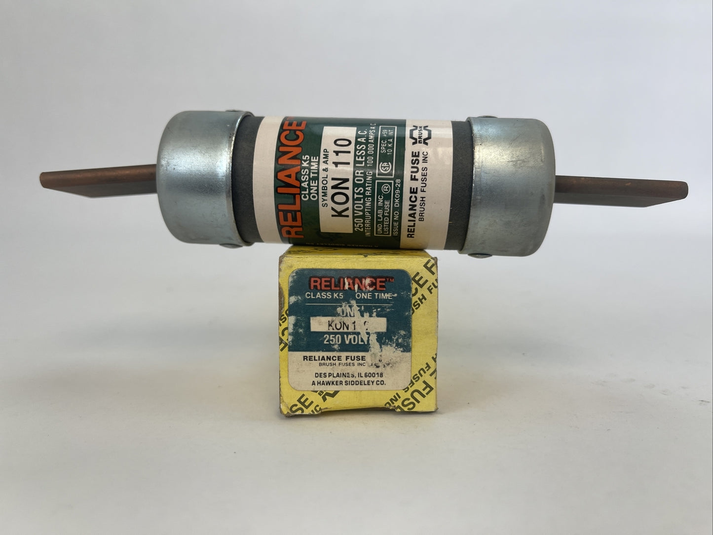 RELIANCE KON110 CLASS K5 ONE TIME FUSE 110AMP 250VAC