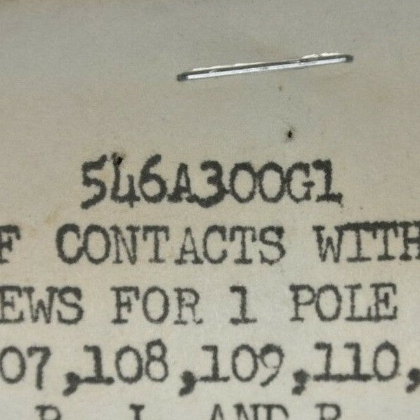 GENERAL ELECTRIC 546A300G1 CONTACT KIT / SIZE 0 / NEW SURPLUS