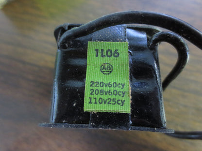 ALLEN-BRADLEY 1L06 OPERATING COIL, 208-220V 60Hz / 110V 25Hz / NEW SURPLUS
