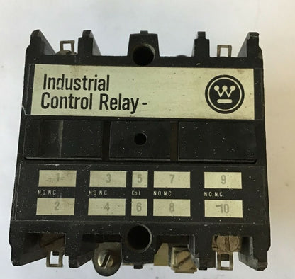 WESTINGHOUSE 766A023G01 INDUSTRIAL CONTROL RELAY 10A 600VAC