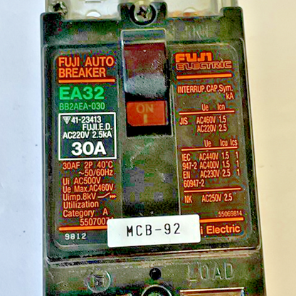 FUJI ELECTRIC EA32 BB2AEA-030 CIRCUIT BREAKER 30A 200VAC 2.5KA***LOTOF2***