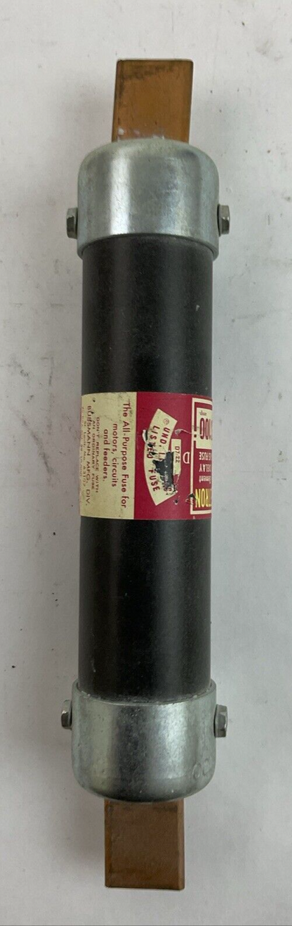 FUSETRON FRS100 DUAL ELEMENT TIME DELAY CLASS K5 FUSE 100AMP 600VAC (LOT OF 3)