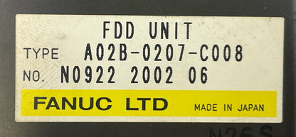 FANUC A02B-0207-C008 FDD UNIT FLOPPY DISK