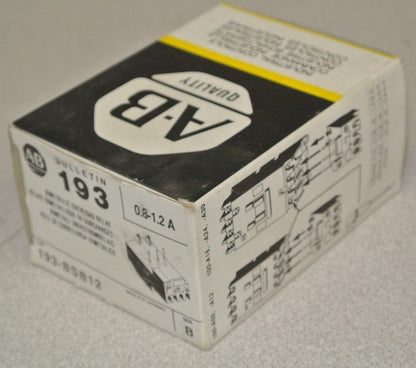 ALLEN-BRADLEY 193-BSB12 BIMETALLIC OVERLOAD RELAY 0.8-1.2A / NEW SURPLUS