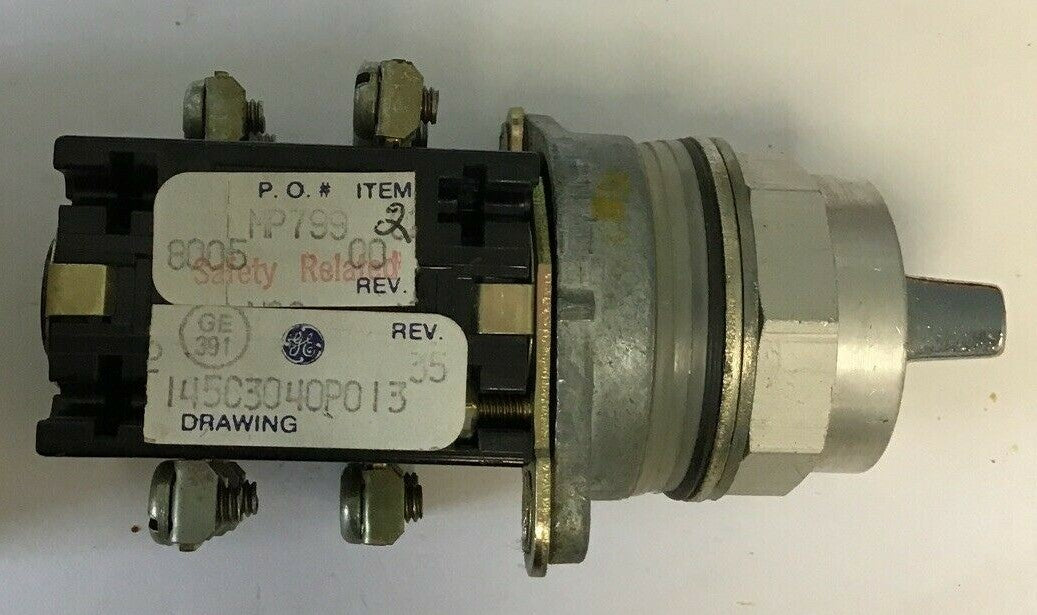 GENERAL ELECTRIC CR2940YS203A1 SELECTOR SWITCH 600VAC