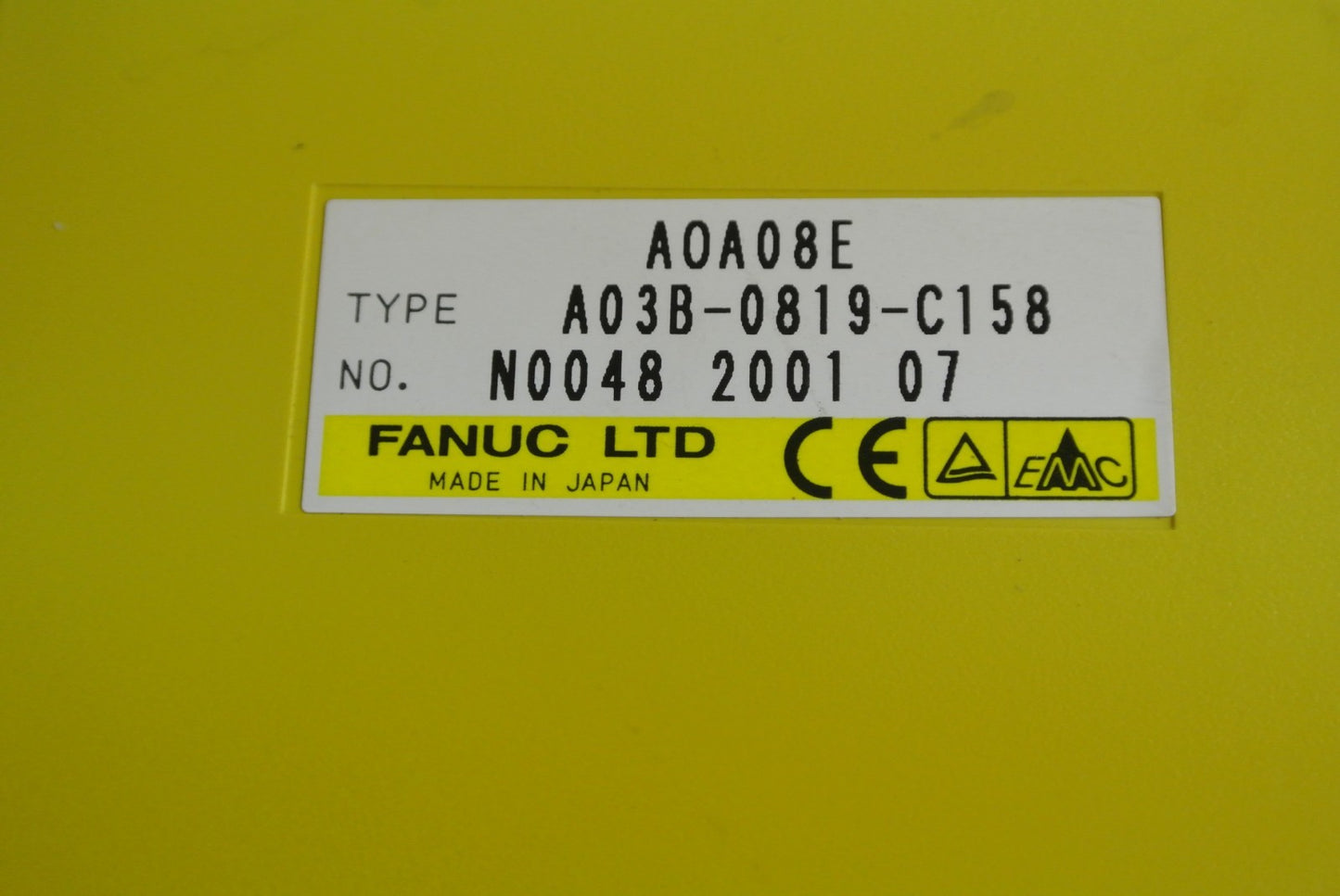 FANUC A03B-0819-C158 / AOA08E - PLC 8PT AC OUTPUT MODULE / NO "DOOR"