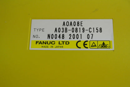 FANUC A03B-0819-C158 / AOA08E - PLC 8PT AC OUTPUT MODULE / NO "DOOR"