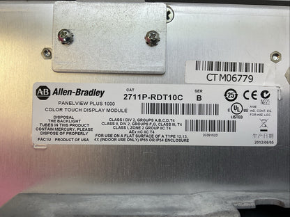 ALLEN BRADLEY 2711P-T10C4A9 SER A PANELVIEW PLUS 1000 2711P-RP9A 2711PRDT10C