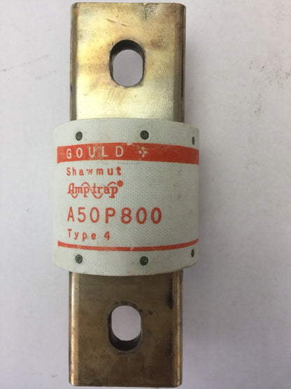 GOULD SHAWMUT AMPTRAP A50P800 FUSE 800 AMP 500VAC TYPE 4 FORM 101