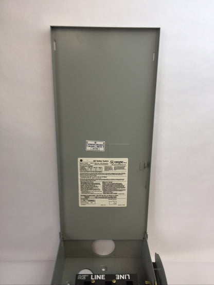 GE TH3223R FUSIBEL SAFETY SWITCH TYPE 3R MODEL 10 100A 240VAC 250VDC 2P TYPE 3R