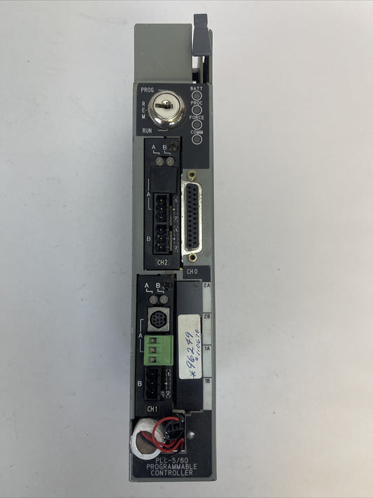 ALLEN BRADLEY 1785-L60B PLC 5/60 PROCESSOR MODULE SER D FIRMWARE REV B 5VDC 3.3A